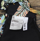 Bar III Womens Swept Away Knot-Front One-Piece Swimsuit MBSA25254 Black Multi S