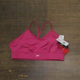 Reebok Womens Padded Workout Ready Sports Bra HI6919 Pink / White 2XL