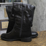 Sun + Stone Womens Anyaa Over the Knee Dress Boots 10017856500 Black Smooth 7M