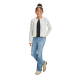 Cat & Jack Girls Button-Front Pointelle Cardigan Sweater Cream Off White XS