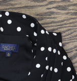RACHEL Rachel Roy Harland Printed Halter Knit Dress Black / White Polka Dot XL