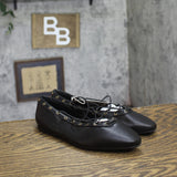 Wild Fable Slip-On Lace-Eyelet Ballet Flats with Cushioned Insole Black 6M