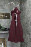 GUESS Womens Kandy Crystal Halter Strap Open Back Mini Dress D5RK41K3PP0 Red 0