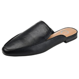 Journee Collection Womens Akza Mule Flats AKZA-FLATS Black 7.5M