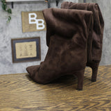 A New Day Womens Justice Boots Faux Suede Heeled 94568891 Brown 8M