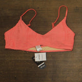 Cotton On Womens Super Scoop Neck Terry Jacquard Bikini Swim Top Shell Pink XL