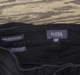 NYDJ Womens Marilyn Straight Leg Jeans Black Wash 00P