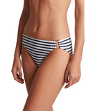 Lauren Ralph Lauren Luxe Stripe Ring-Side Hipster Swim Bottom Navy / White 10