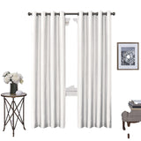 Max Blackout Mystique 100% Blackout Grommet Top Single Curtain Panel White 50x84