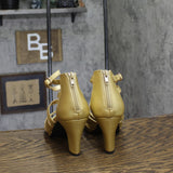 Easy Street Womens Evening Dress Crissa Block Heel Sandals CRISA Gold Satin 10M