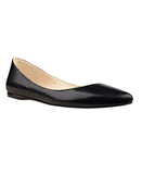 Nine West Womens Speakup Point Toe Flats Leather 25001239 Black Leather 11W