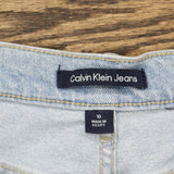 Calvin Klein Womens Denim Jean Shorts  5 1/2" Inseam 1751595 Light Blue 10