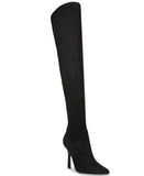 Steve Madden Womens Vanquish Faux Suede Thigh-High Boots VANQ01S1 Black 7M