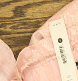 Aqua Ruffled Faux Wrap Dress with Long Sleeves IDO12847 Blush Pink S