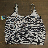 Swim Solutions Plus Size Blouson Underwire Tankini Swim Top Black / White 20W