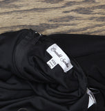 Emerald Sundae Draped Halter Open Ruched Back Juniors Top JWC1061 Black 2XS