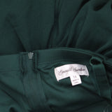 Emerald Sundae Womens Plus Ruched Drapey Midi Dress GRWP3405 Hunter Green 14W