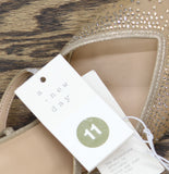 A New Day Sonia Rhinestone Pointed Toe Heels 94567885 Beige Brown 11M