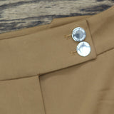 Calvin Klein Petite Solid Lux High-Rise Wide Leg Pants T42PL994 Luggage Brown 4P