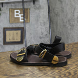 Universal Thread Womens Mira Double Buckle Flat Sandals Black Multi 9.5M