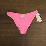 Salt + Cove Juniors Wavy V-Front Hipster Bottoms Swim Bright Rose Pink S