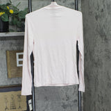 A New Day Womens Long Sleeve Knit Ribbed Cotton Blend Turtleneck Top Pink S