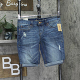 American Rag Womens Denim Rolled Bermuda Shorts 2617134 Blue 1
