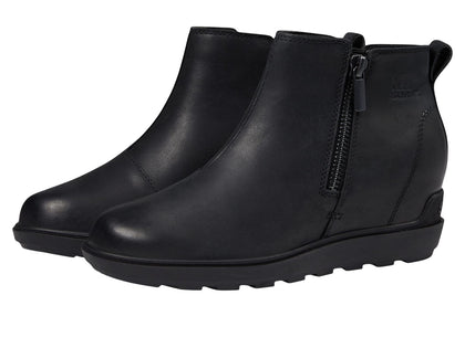 Sorel Womens Evie II Zip Wedge Ankle Boot 2056371 Black / Black 8.5M