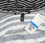 Planet Gold Juniors Printed Cold-Shoulder Bodycon Dress Black / White XL