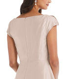 Alfred Sung Womens Satin Midi Cocktail And Party Dress D798 Blush Pink 16