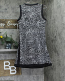 DKNY Petite Colorblocked Fit Flare Sleeveless Cocktail Dress Black / White 10P