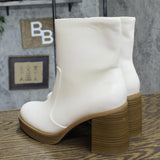 Universal Thread Jenna Platform Boots with Memory Foam Insole Off White 9M