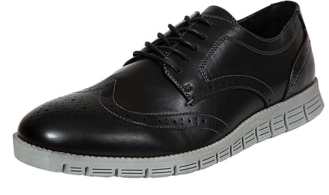 Deer Stags Mens Corvallis Oxford Dress Shoes CRVLLSVEGABKGR-M Black / Grey 14M