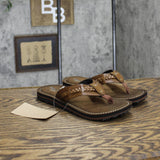 Clarks Women's Fenner Nerice Flip Flop Sandal 26125111 Honey Synthetic Brown 6M