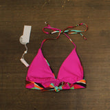 Trina Turk Womens Padded Swoop Reversible Bikini Swim Top 3673155 Pink Multi 8