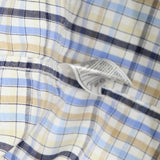 IZOD Mens Big Cotton Long Sleeve Button Up Shirt 1678e6272458e2 Blue Check 3X