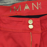 Global Chic By Iman Womens Global Chic Luxury Resort 360 Slim Crop Jeans Red 20W