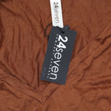 24Seven Comfort Apparel Womens Knit V-Neck Tank Top Brown L
