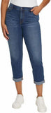 Gloria Vanderbilt Ladies Womens Cuffed Boyfriend Jeans Dark Denim Blue 12