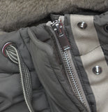 Universal Thread Drawstring Hood Full Zip Snap-Close Parka Jacket Olive Green XS