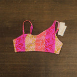 Raisins Juniors Shine on Convertible One-Shoulder Bikini Top Pink Multi S