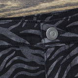 Dg2 by Diane Gilman Womens Straight Leg Velvet Animal Jeans Black Tiger 14