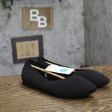 A New Day Womens Claire Knit Washable Ballet Flats 90441301 Black 8M