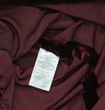 Alex Evenings Womens Velvet Tulip Hem Quarter Sleeve Formal Gown Wine Red 4P