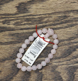 Rose Quartz Bead Stretch Boho Bracelet Pink