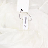 Calvin Klein Rectangle Liquid Metallic Evening Wrap Scarf Eggshell Off White OS