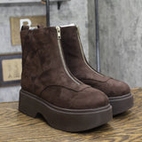 Wild Fable Womens Honor Boots Faux Suede Platform 94568509 Brown 7.5M