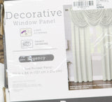 Regal Home Regency Rod Pocket Light-Filtering Single Curtain Panel White 50x84