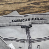 American Eagle Womens Next Level Stretch Distressed Hi Rise Jeggings Gray 4
