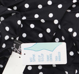 Swim Solutions Womens Polka Dot Romper One Piece Swimsuit Black / White 10